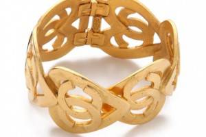 WGACA Vintage Vintage Chanel Heart Cuff