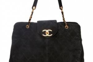 WGACA Vintage Vintage Chanel Super Model Suede Bag