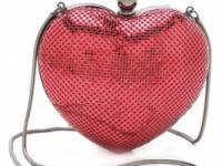 Whiting &amp; Davis Charity Heart Clutch