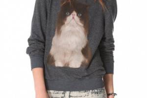 Wildfox Chocolate Kitten Sweatshirt