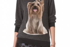 Wildfox Granny's Dog Baggy Beach Sweatshirt