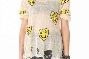 Wildfox Heart Face Sweater