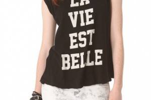 Wildfox La Vie Est Belle Crew Neck Tee