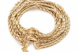 Wouters & Hendrix 8 Strand Gold Chain Bracelet