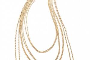 Wouters & Hendrix 8 Strand Gold Chain Layered Necklace