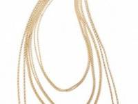 Wouters &amp; Hendrix 8 Strand Gold Chain Layered Necklace