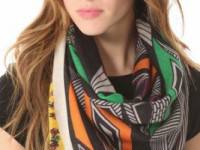 YARNZ Triangles &amp; Florals Scarf