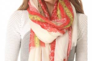 Yigal Azrouel Border Print Scarf