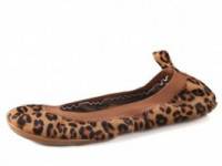 Yosi Samra Leopard Elastic Top Line Ballet Flats