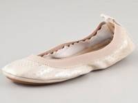 Yosi Samra Metallic Elastic Top Line Ballet Flats