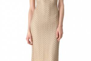 alice + olivia Blythe Metallic Midi Dress