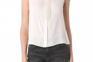 alice + olivia Torrey Tie Blouse