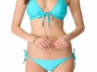 Ella Moss Solid Halter Bikini Top