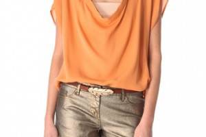 Haute Hippie Cowl Neck Blouse