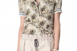 L'AGENCE Short Sleeve Blouse