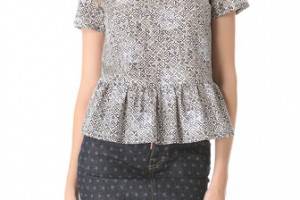 Marc by Marc Jacobs Jamie Dot Peplum Top