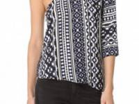 Pencey Ikat One Shoulder Blouse