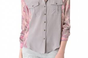 Twelfth St. by Cynthia Vincent Colorblock Blouse