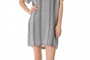 Vince Aztec Print Tunic Dress