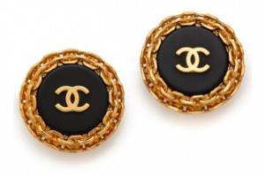 WGACA Vintage Vintage Chanel Edge Earrings