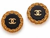 WGACA Vintage Vintage Chanel Edge Earrings