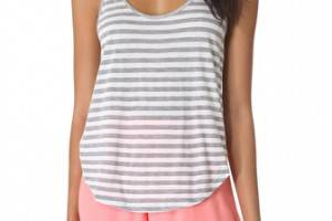 291 Stripe Curved Hem Tank