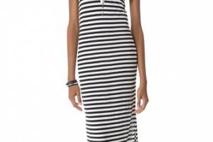 291 Stripe Racer Back Maxi Dress