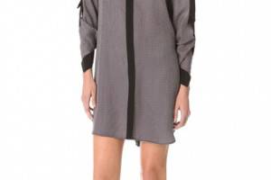 3.1 Phillip Lim Check Fold Back Dress