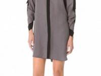 3.1 Phillip Lim Check Fold Back Dress