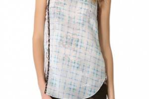 3.1 Phillip Lim Double Layer Plaid Tank