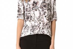 3.1 Phillip Lim Floral Eyelet Grommet Tee