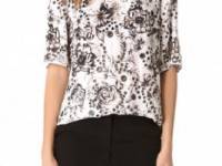 3.1 Phillip Lim Floral Eyelet Grommet Tee