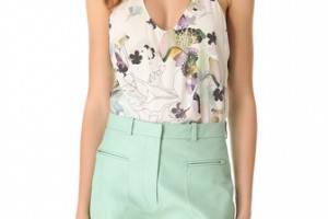 3.1 Phillip Lim Scrapbook Floral Racer Back Tank