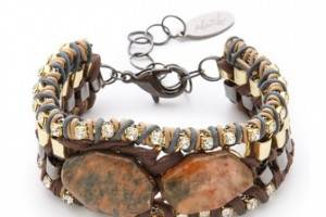 Adia Kibur Chiffon Bracelet with Stones