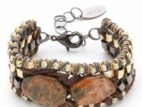 Adia Kibur Chiffon Bracelet with Stones