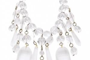 Adia Kibur Clear Stone Statement Necklace