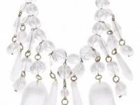 Adia Kibur Clear Stone Statement Necklace