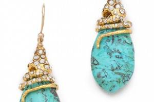 Alexis Bittar Cordova Capped Chrysocolla Earrings