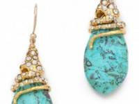 Alexis Bittar Cordova Capped Chrysocolla Earrings