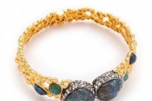 Alexis Bittar Cordova Chrysocolla Encrusted Bracelet