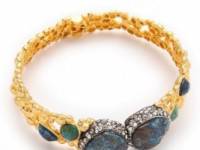 Alexis Bittar Cordova Chrysocolla Encrusted Bracelet