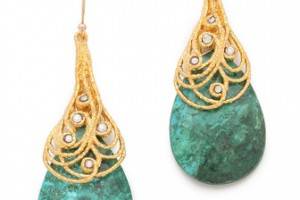 Alexis Bittar Mauritius Capped Chrysocolla Earrings