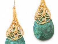 Alexis Bittar Mauritius Capped Chrysocolla Earrings