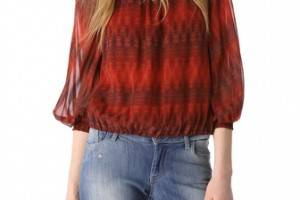 alice + olivia Alta Peasant Top