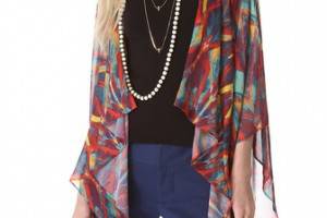 alice + olivia Caleb Open Poncho