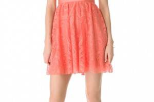 alice + olivia Cross Back Dress with Flared Skirt