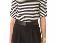 alice + olivia Curtis Rolled Sleeve Top