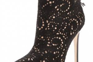 alice + olivia Denby Laser Cut Haircalf Booties