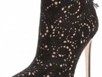 alice + olivia Denby Laser Cut Haircalf Booties