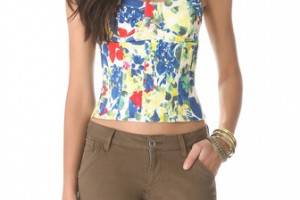 alice + olivia Floral Bustier Top